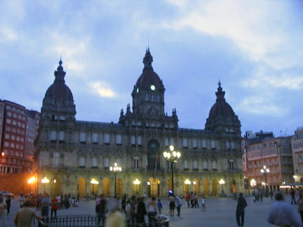 Ayuntamiento de A Coruña en la PLaza de María Pita